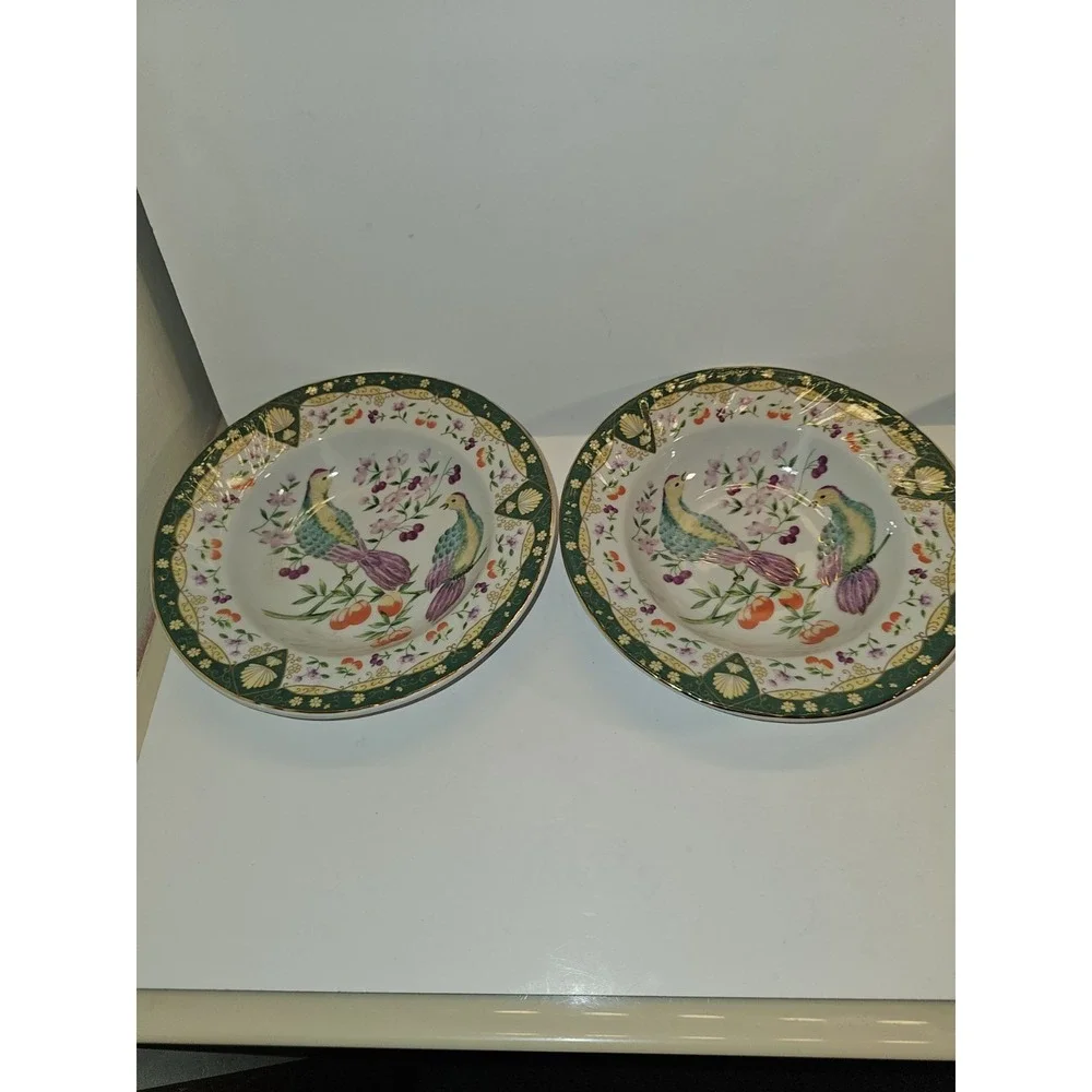 4 American Atelier Paradise Two Birds 5816 Porcelain 8 1/2